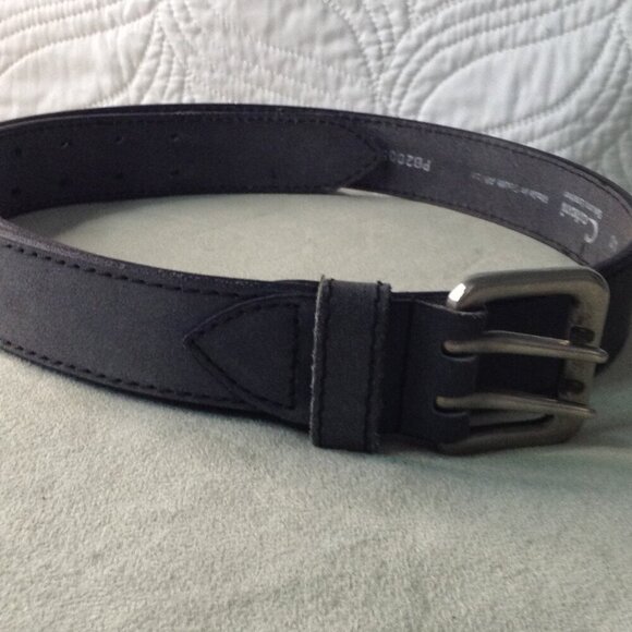 Cartoni, So. African Co; Leather Belt; Pewter Buckle, Pebbled look, Quiet Lux - Picture 2 of 4
